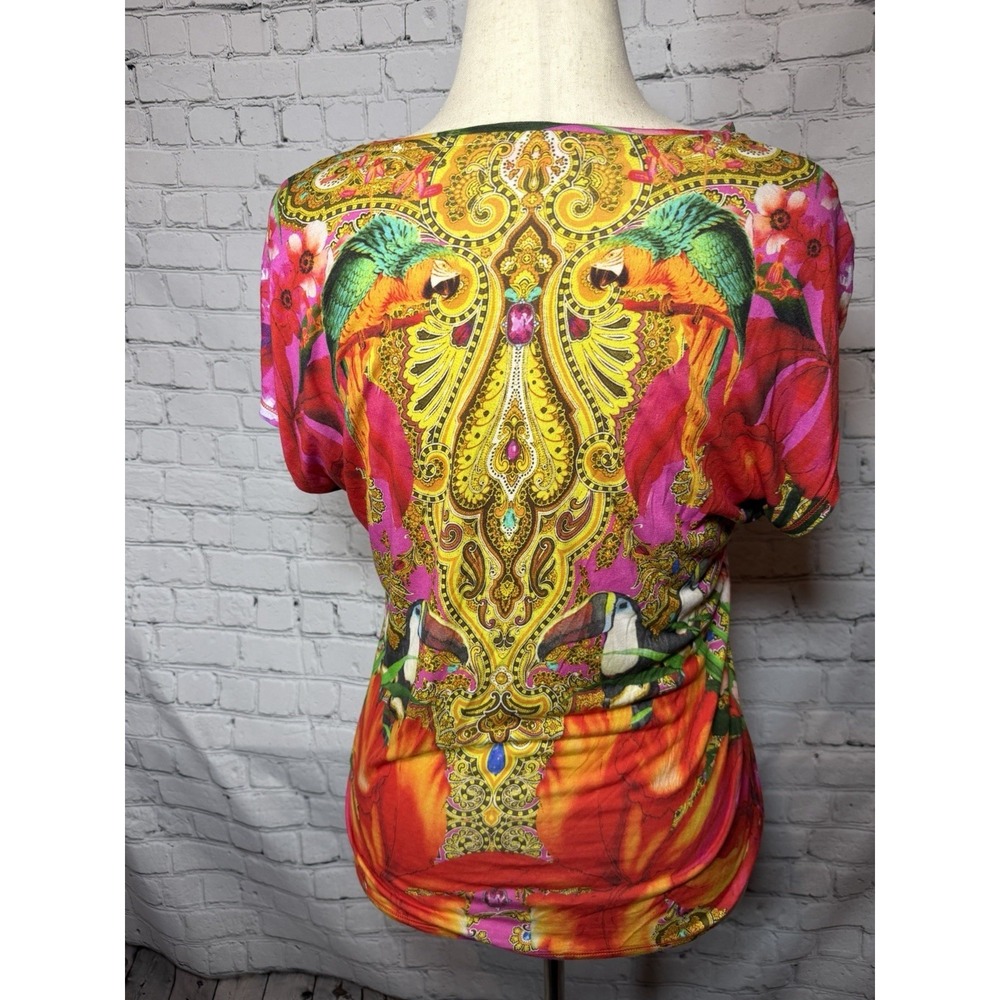Ted Baker Macaw Tucan Colorful Form Fitting Vacation Tropical Pink 3 (L) - Picture 6 of 11